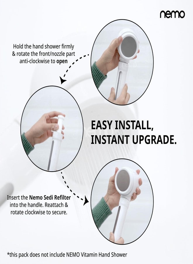NEMO Showerhead Filter Sediment Refill Pack - 10 Pcs | Compatible only with Nemo Vitamin Handshower Head | Micro Sediment Filters | Korean Water Filtration Technology - Image 5